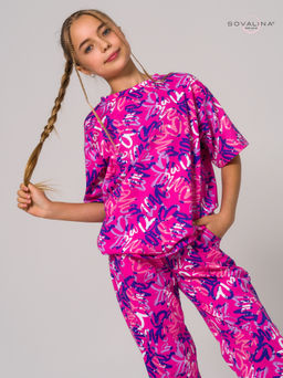 Костюм Daily girl надписи фуксия - Sovalina фото 9