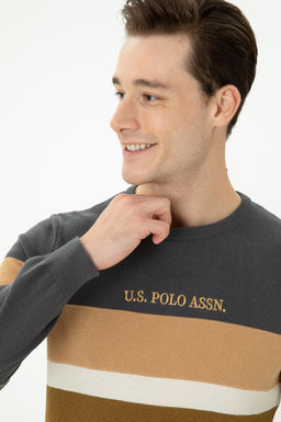 Мужской свитер антрацитового цвета - U.s. polo assn фото 16
