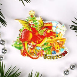 Магнит Дракон / J-4 /уп 24/720/ Символ года 2024 - Галеонтрейд фото 2