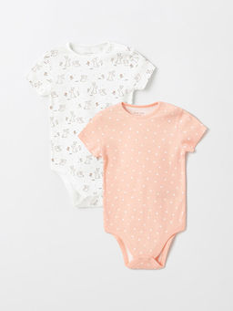 Bisiklet Yaka K?sa Kollu K?z Bebek ??t??tl? Body 2li