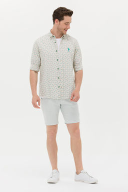 U. S. Polo Assn Мужская зеленая рубашка с длинным рукавом - U.s. polo assn фото 18