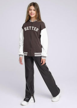 Брюки дев. т.корич 732941/67тки