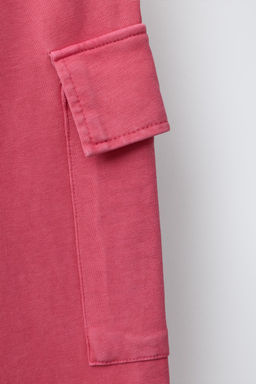 WASHED-EFFECT WIDE-LEG CARGO TROUSERS - Zara фото 4