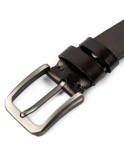 Мужской кожаный ремень Dierhoff ДРК 3055/1-40 Коричневый - Sergio valentini фото 7