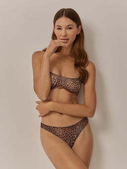 Бюстгальтер с мягкой чашкой жен. Kirs черный принт