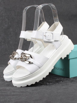 08-PEAG03-1 WHITE Босоножки женские (натуральная кожа)