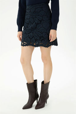 Женская темно-синяя тканая юбка Неожиданная скидка в корзине - U.s. polo assn фото 2