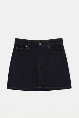 Bej Vintage Y?kama Yuksek Bel Denim Sort Etek TWOSS26SR00110 - Trendyolmilla фото 12