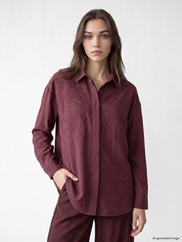 Nak??l? Modal Kar???ml? Kad?n G?mlek Tunik