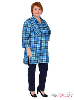 Рубашка Модель №386 размеры 44-80 - Plusmoda фото 2