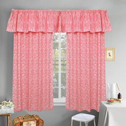 "Медальоны" Комплект кухонный 3 предмета: шторы 110х160см - 2шт, ламбрекен 326х34см, на шторной ленте, плотность 186гр/м2, премиум хлопок 100%, "Домашняя мода" (Россия)