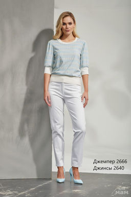 Джемпер 2660 голубой - Niv niv fashion фото 4