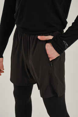 Тайтсы 2-в-1 Черный ADVANCED RUNNING 2 in 1 Pants - Anta фото 3