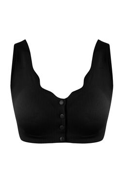 Siyah Dikissiz Lazer Kesim Gorunmez/Hayalet Dugme Detayl? Kapl? Bralette Orme Sutyen THMSS26SU00002 - Trendyolmilla фото 2