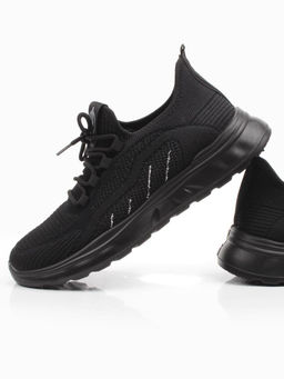 03-TEX-D01-05 BLACK Кроссовки летние мужские (текстиль)