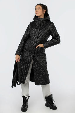 01-11383 Пальто женское демисезонное (пояс) - El podio фото 3