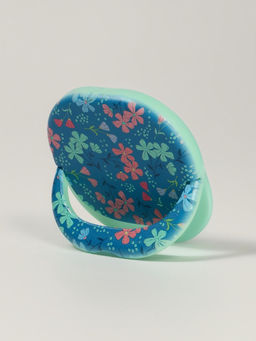 Зеркало карманное Узор, с подставкой, 8?8 см, синее - Qf фото 3