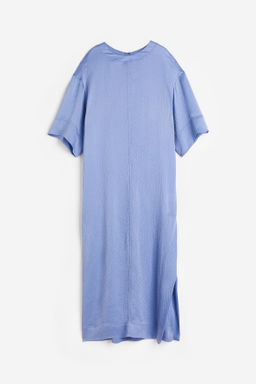Vestido largo en mezcla de seda