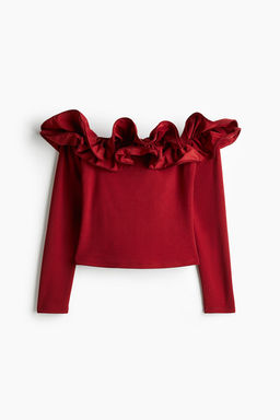 Top off-the-shoulder con volante - H&m фото 5