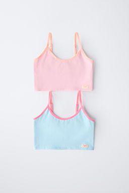 9-14 YEARS/ TWO-PACK OF TOPS WITH NEON DETAIL