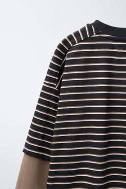 DOUBLE-SLEEVE STRIPED T-SHIRT - Zara фото 4