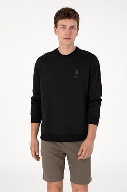 Erkek Siyah Sweatshirt Sepette S_rpriz _ndirim