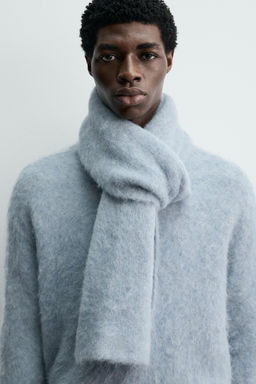 ALPACA BLEND KNIT SCARF