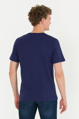 Erkek Lacivert Bisiklet Yaka Ti__rt