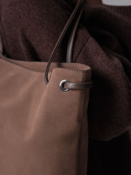 Замшевая сумка Ann DBR 31228 серо-коричневый  фото 8