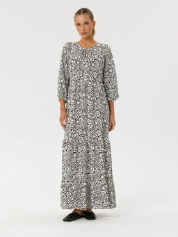 Платье ярусное с принтом - Stilla фото 3