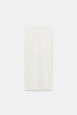 FALDA MIDI PUNTO FINO / Blanco - Zara фото 6
