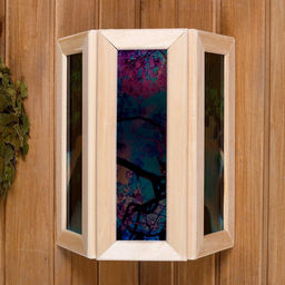 Абажур для бани и сауны, 33×29×12 см, настенный, деревянный, с УФ-печатью, «Добропаровъ»