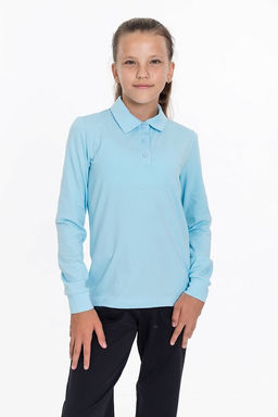 Футболка-поло М224111б голубой