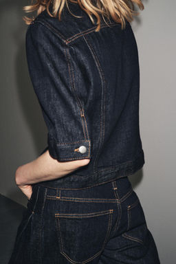 DENIM JACKET WITH POCKETS ZW COLLECTION - Zara фото 3