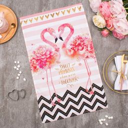 Цена за 2 шт. Полотенце Этель Flamingo 40х67 см, 100% хлопок, саржа 190 гр/м2  фото 3