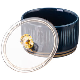 НАБОР БАНОК LEFARD HERBAL С ПЛАСТИК. КРЫШКОЙ 2 ШТ. 230 МЛ НА МЕТАЛЛ. ПОДСТАВКЕ СИНИЙ  фото 5