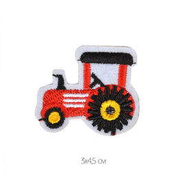 Термоаппликации арт.TBY.2228 Трактор 3х4,5см, уп.10 шт.