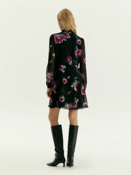 Платье мини из шифона с цветочным принтом, PL1421/armika - Emka фото 5