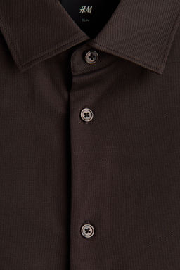 Camisa en tejido el?stico multidirecci?n Slim Fit - H&m фото 7