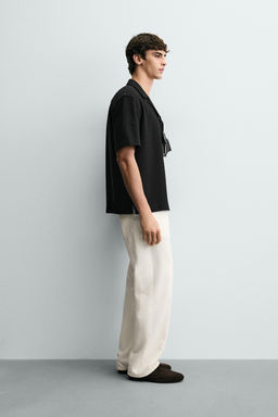 CAMISA JACQUARD RIZO / Negro - Zara фото 4