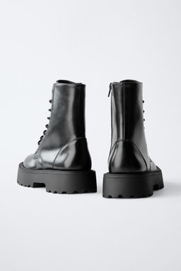 LACE-UP ANKLE BOOTS - Zara фото 5