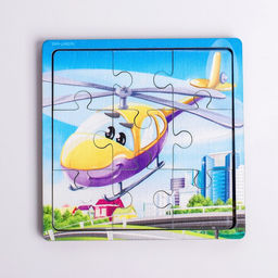 Пазл Вертолёт, 9 деталей