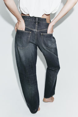 JEANS TRF BAGGY BALLOON TIRO MEDIO / Azul - Zara фото 5