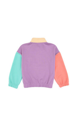 K_z _ocuk Lila Yar_m Fermuarl_ Sweatshirt