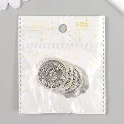 Декор металл для творчества «Оттиск печати, Король», набор 5 шт., 3×3 см