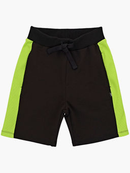 Шорты для мальчика 22-3458 черный|салатовый