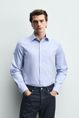 CAMISA REGULAR FIT / Celeste