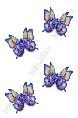 Лазерная вырубка из фетра Бабочка 5 см (10 шт) №10 несклеенная