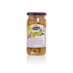Оливки фаршированные перцем Джалопено в рассоле 350г стекло