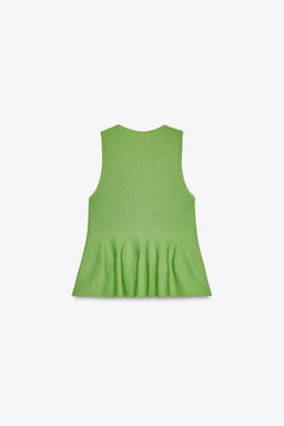 KNIT PEPLUM TOP - Zara фото 16